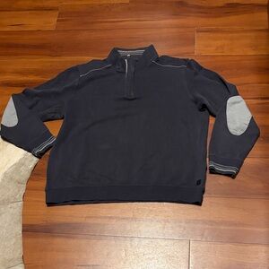 Boss Men's Dark and Light Gray Zip-Up Sweater Sz XL
